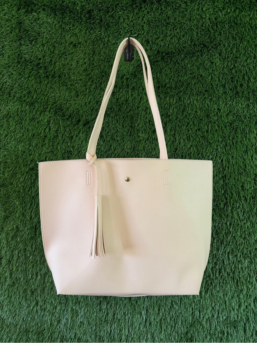 Women’s Cream Tote Bag with Tassel